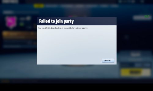You must finish downloading all content before joining a party