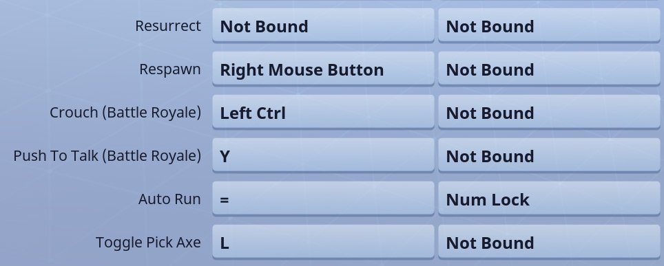 Good keybinds for fortnite xbox