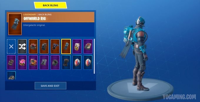 Fortnite Blockbuster Challenge Back Bling