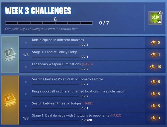 Fortnite season 7 week 3 challenges