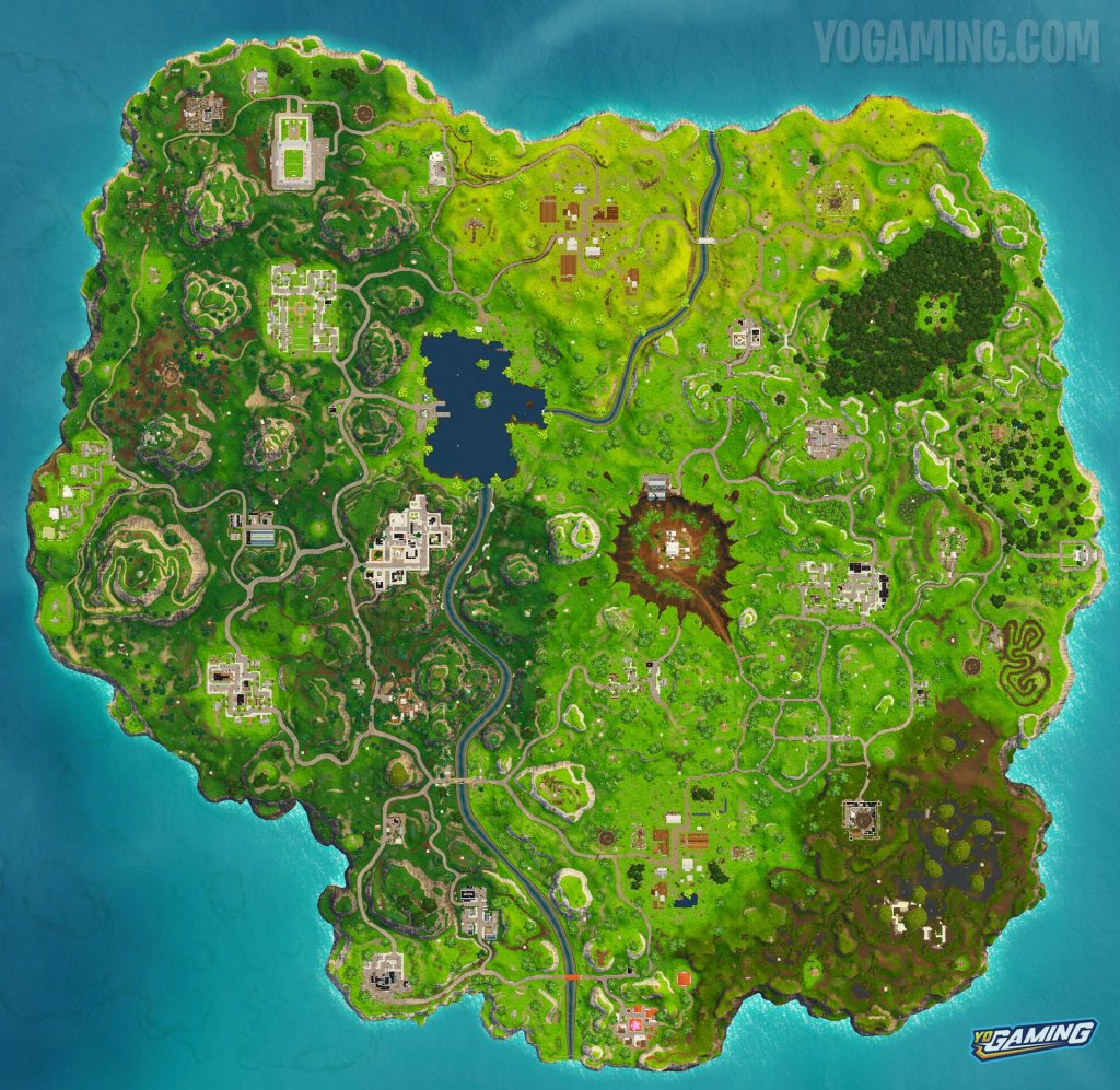 Fortnite Battle Royale Map Evolution – All Seasons and Patches – High Res