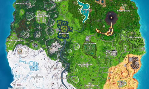 Fortnite Season 8 High Resolution Map with Names