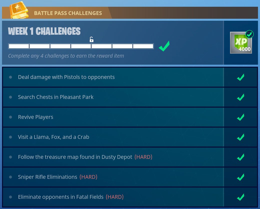 Guide to Fortnite Season 3 Week 1 Battle Pass Challanges - 1040 x 837 jpeg 75kB